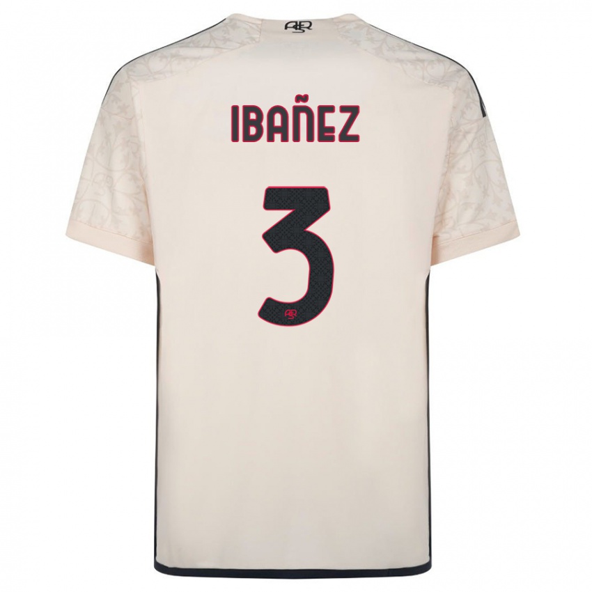 Enfant Maillot Roger Ibanez #3 Blanc Cassé Tenues Extérieur 2023/24 T-Shirt Suisse
