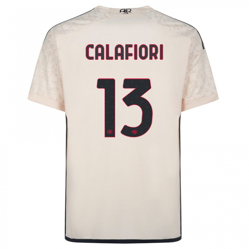 Enfant Maillot Riccardo Calafiori #13 Blanc Cassé Tenues Extérieur 2023/24 T-Shirt Suisse