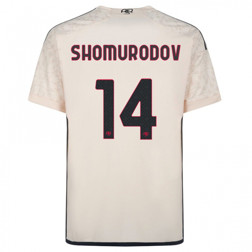 Enfant Maillot Eldor Shomurodov #14 Blanc Cassé Tenues Extérieur 2023/24 T-Shirt Suisse