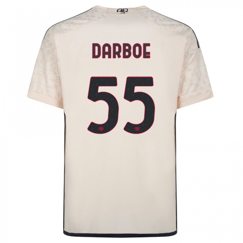 Enfant Maillot Ebrima Darboe #55 Blanc Cassé Tenues Extérieur 2023/24 T-Shirt Suisse
