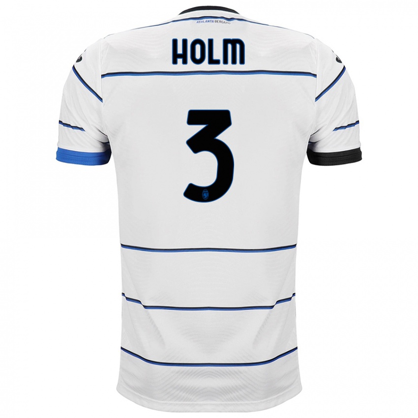 Kinder Emil Holm #3 Weiß Auswärtstrikot Trikot 2023/24 T-Shirt Schweiz