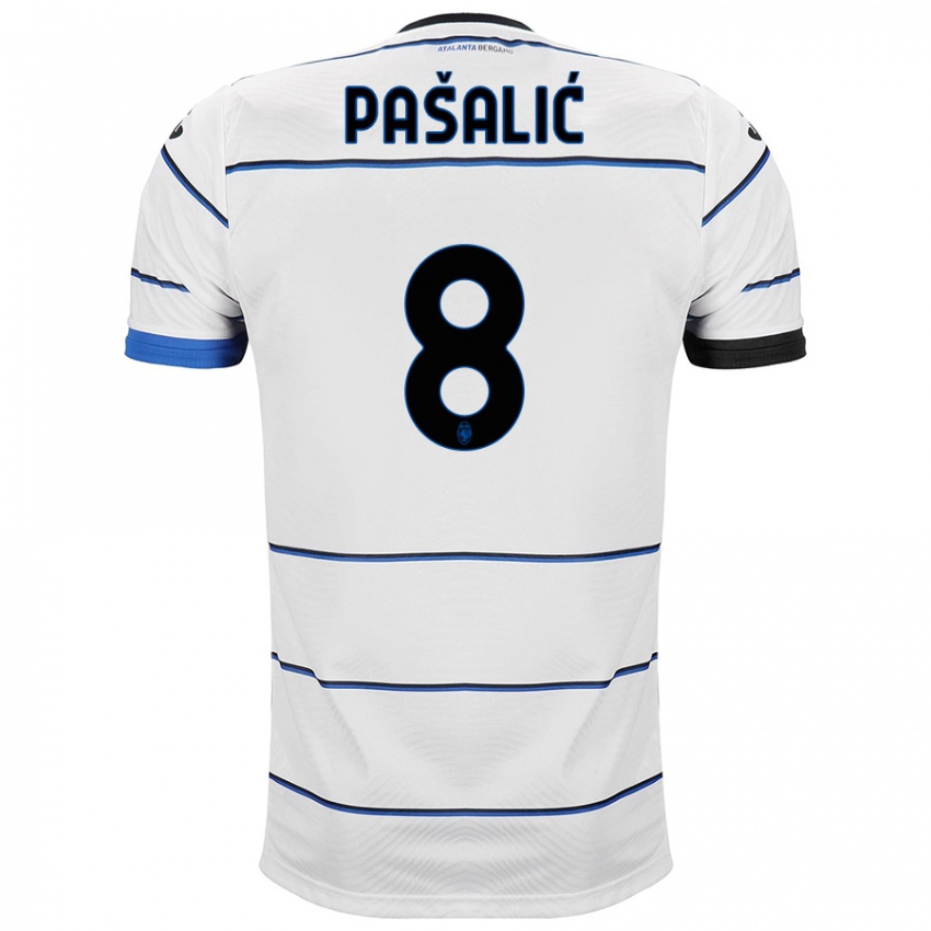 Enfant Maillot Mario Pasalic #8 Blanc Tenues Extérieur 2023/24 T-Shirt Suisse