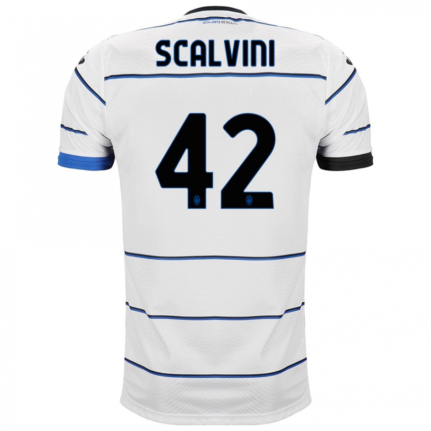 Enfant Maillot Giorgio Scalvini #42 Blanc Tenues Extérieur 2023/24 T-Shirt Suisse