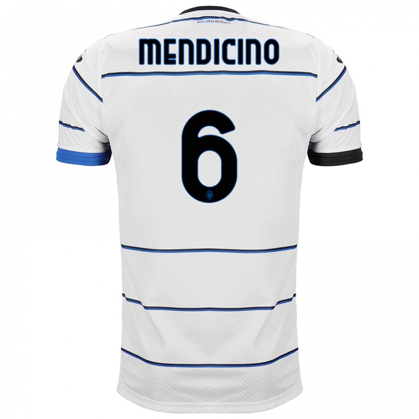 Enfant Maillot Leonardo Mendicino #6 Blanc Tenues Extérieur 2023/24 T-Shirt Suisse