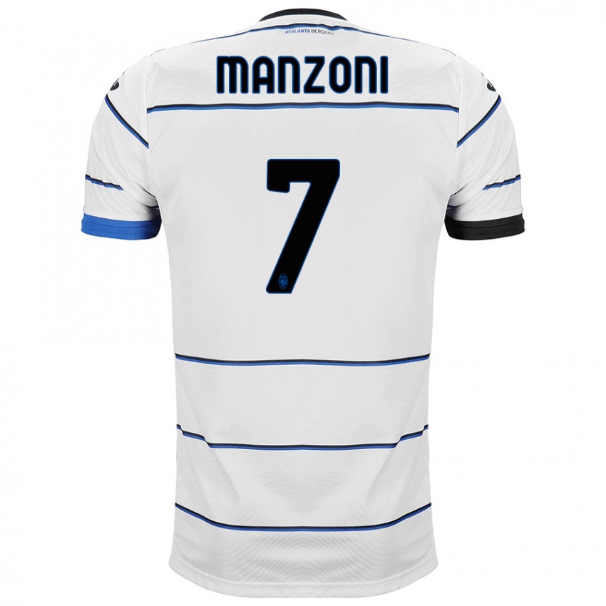 Enfant Maillot Alberto Manzoni #7 Blanc Tenues Extérieur 2023/24 T-Shirt Suisse