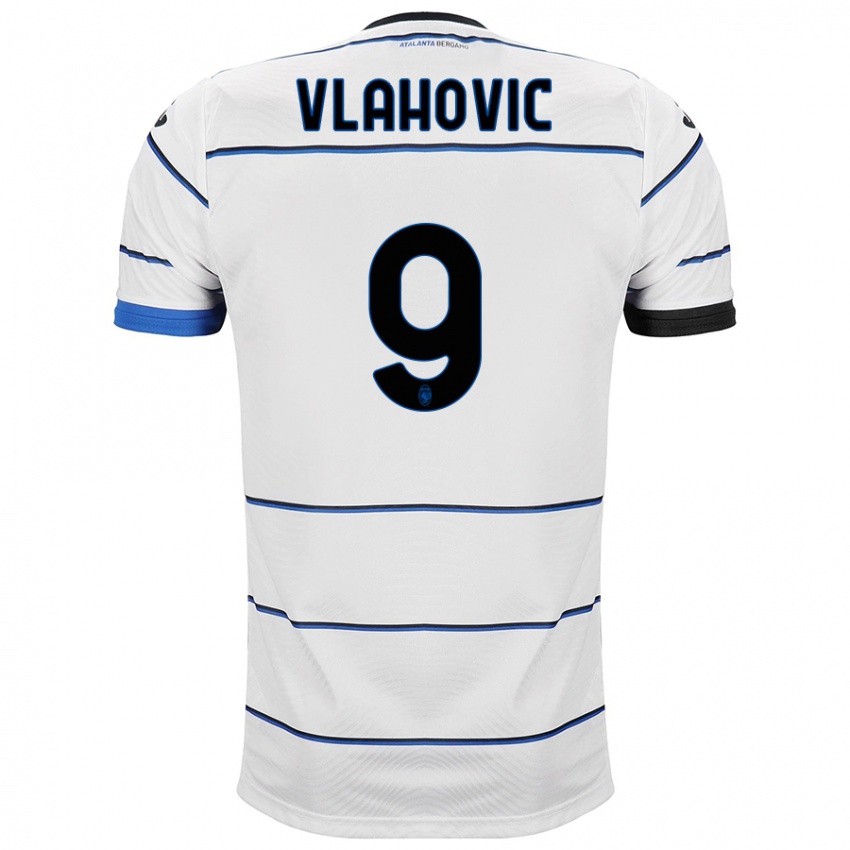 Enfant Maillot Vanja Vlahovic #9 Blanc Tenues Extérieur 2023/24 T-Shirt Suisse