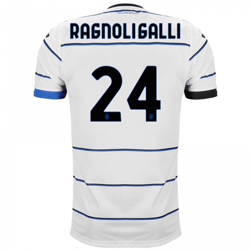 Enfant Maillot Federico Ragnoli Galli #24 Blanc Tenues Extérieur 2023/24 T-Shirt Suisse