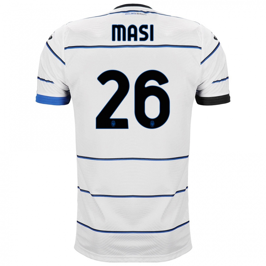 Enfant Maillot Alberto Masi #26 Blanc Tenues Extérieur 2023/24 T-Shirt Suisse