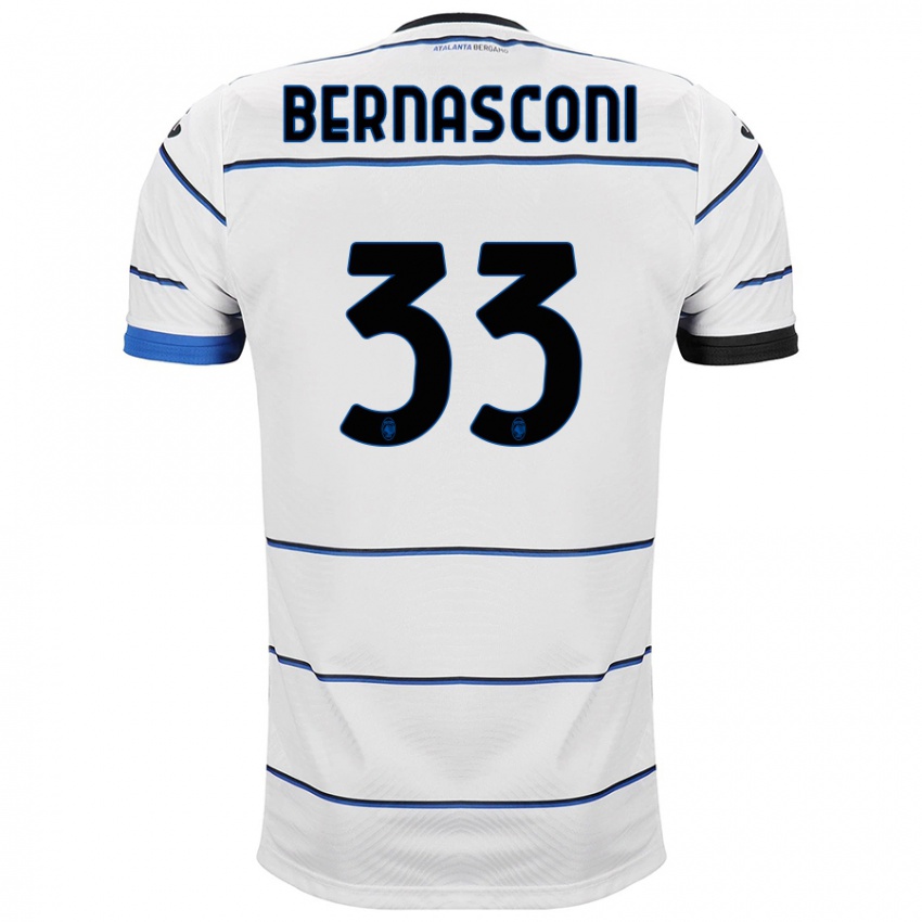 Enfant Maillot Lorenzo Bernasconi #33 Blanc Tenues Extérieur 2023/24 T-Shirt Suisse