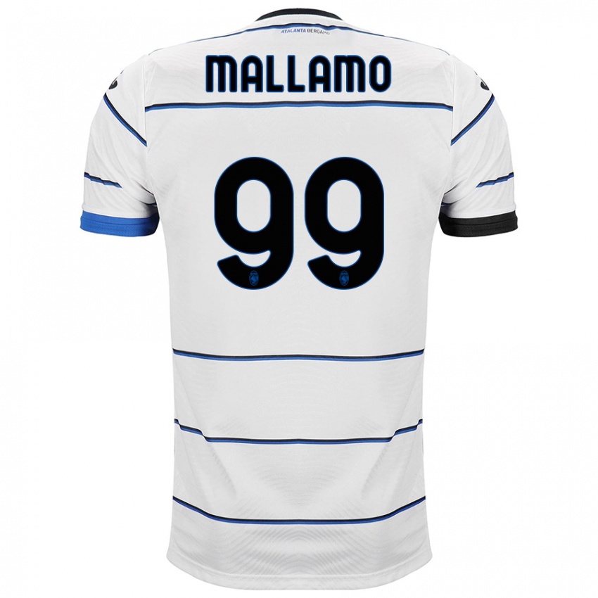 Enfant Maillot Alessandro Mallamo #99 Blanc Tenues Extérieur 2023/24 T-Shirt Suisse