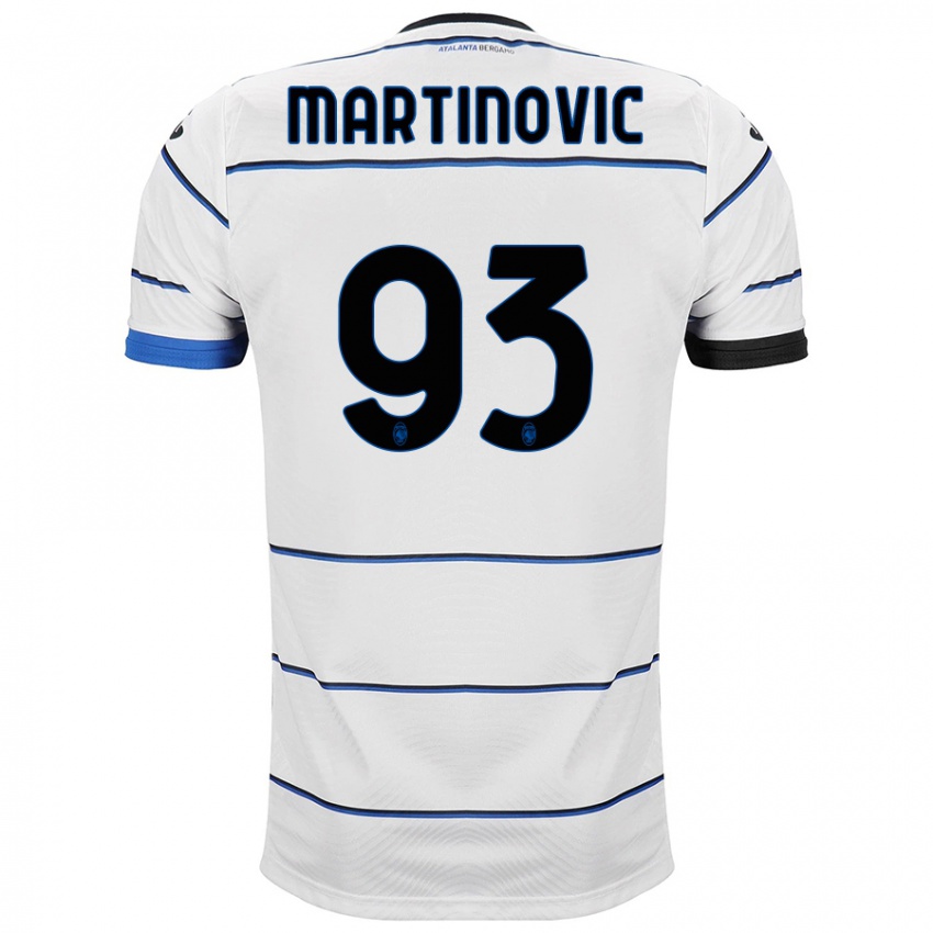 Enfant Maillot Melania Martinovic #93 Blanc Tenues Extérieur 2023/24 T-Shirt Suisse