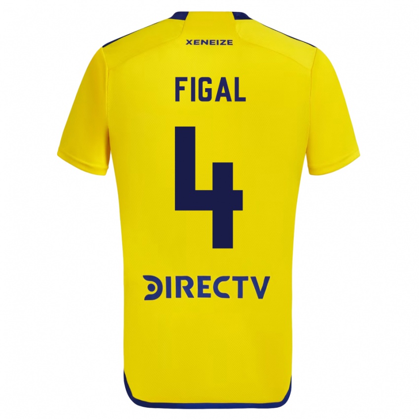 Kinder Nicolás Figal #4 Gelb Auswärtstrikot Trikot 2023/24 T-Shirt Schweiz