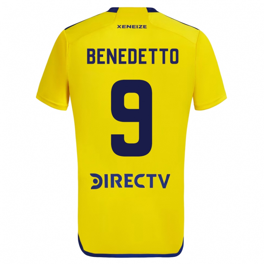 Kinder Dario Benedetto #9 Gelb Auswärtstrikot Trikot 2023/24 T-Shirt Schweiz