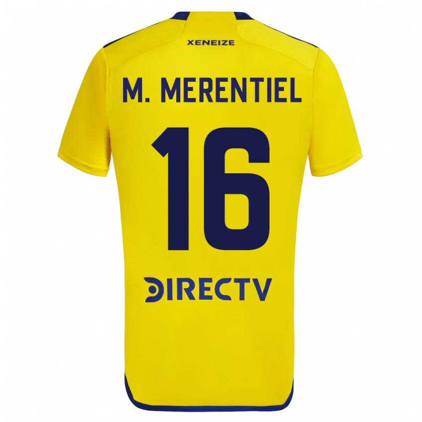 Kinder Miguel Merentiel #16 Gelb Auswärtstrikot Trikot 2023/24 T-Shirt Schweiz
