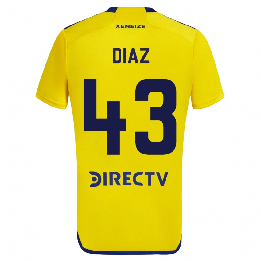 Kinder Tomas Diaz #43 Gelb Auswärtstrikot Trikot 2023/24 T-Shirt Schweiz