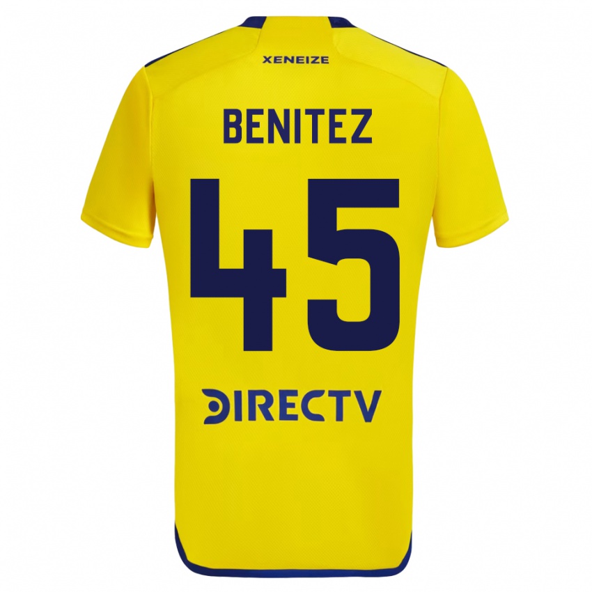 Kinder Mauricio Benítez #45 Gelb Auswärtstrikot Trikot 2023/24 T-Shirt Schweiz