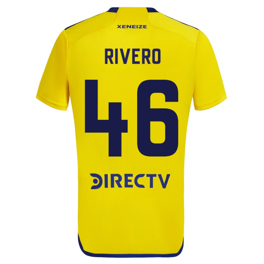 Kinder Simon Rivero #46 Gelb Auswärtstrikot Trikot 2023/24 T-Shirt Schweiz