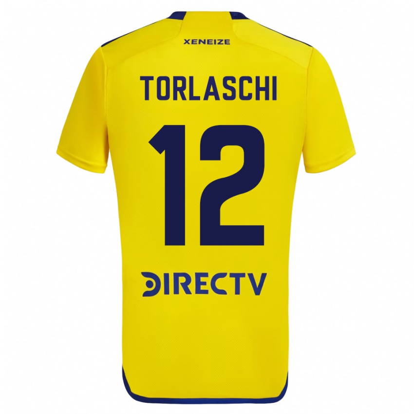 Kinder Lucas Torlaschi #12 Gelb Auswärtstrikot Trikot 2023/24 T-Shirt Schweiz