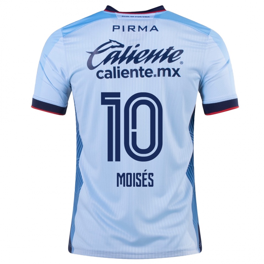 Enfant Maillot Moisés Vieira #10 Bleu Ciel Tenues Extérieur 2023/24 T-Shirt Suisse