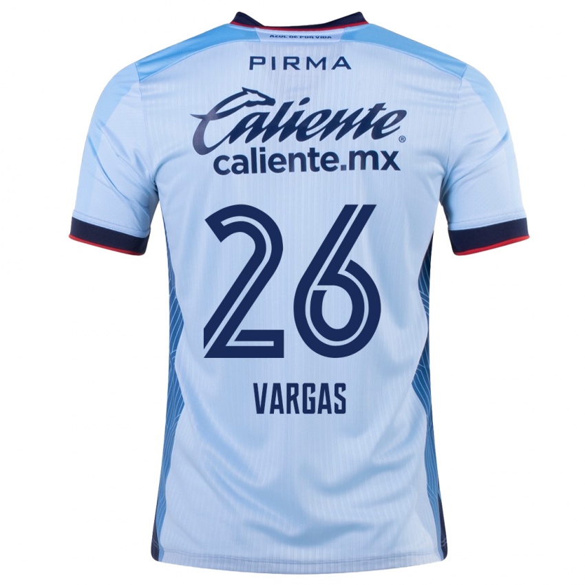 Enfant Maillot Carlos Vargas #26 Bleu Ciel Tenues Extérieur 2023/24 T-Shirt Suisse