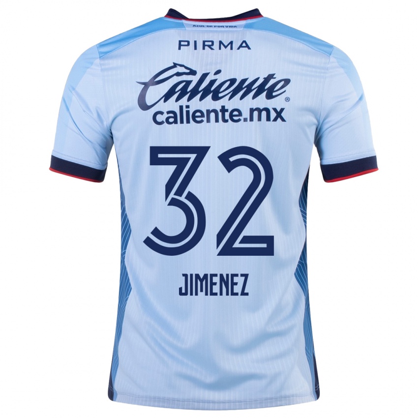 Enfant Maillot Cristian Jimenez #32 Bleu Ciel Tenues Extérieur 2023/24 T-Shirt Suisse
