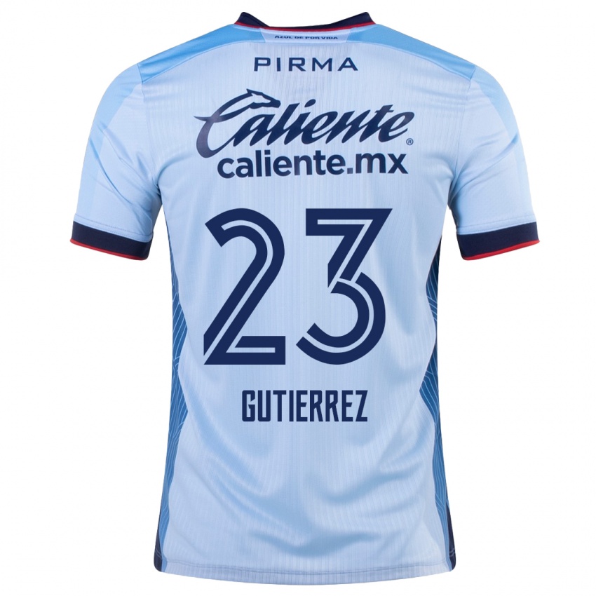 Enfant Maillot Ivonne Gutierrez #23 Bleu Ciel Tenues Extérieur 2023/24 T-Shirt Suisse
