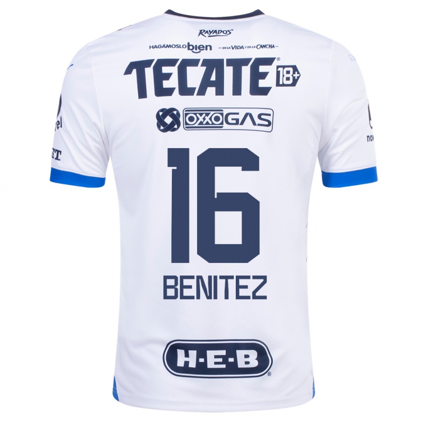 Enfant Maillot Xanic Benitez #16 Blanc Tenues Extérieur 2023/24 T-Shirt Suisse
