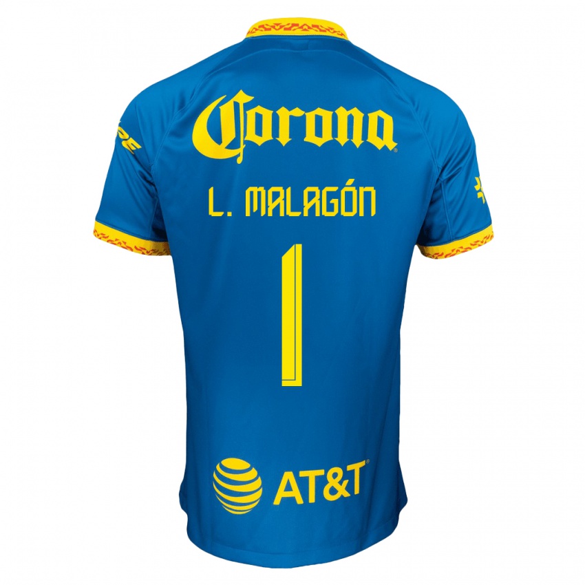 Enfant Maillot Luis Malagón #1 Bleu Tenues Extérieur 2023/24 T-Shirt Suisse