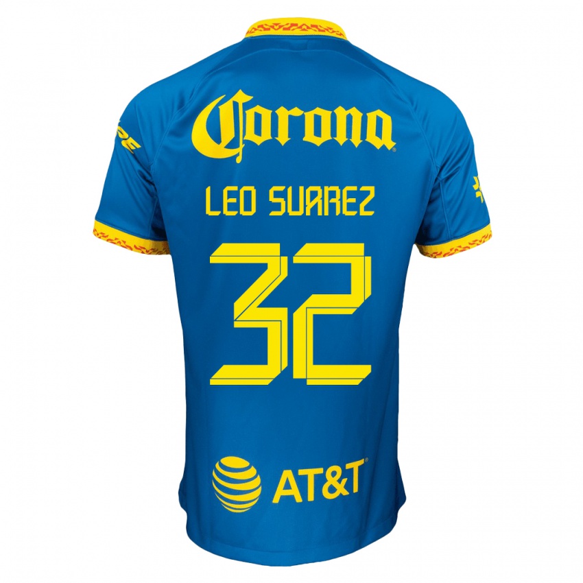Enfant Maillot Leo Suarez #32 Bleu Tenues Extérieur 2023/24 T-Shirt Suisse