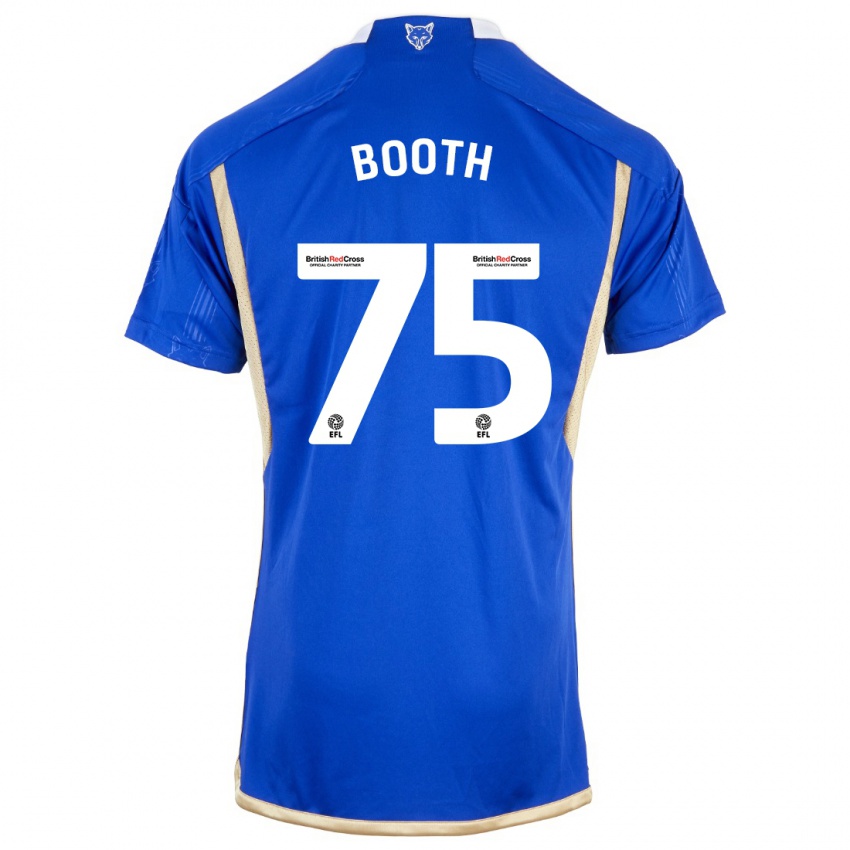 Homme Maillot Zach Booth #75 Bleu Royal Tenues Domicile 2023/24 T-Shirt Suisse