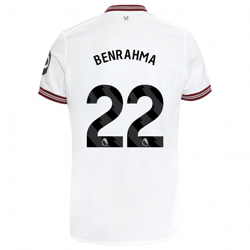 Homme Maillot Said Benrahma #22 Blanc Tenues Extérieur 2023/24 T-Shirt Suisse