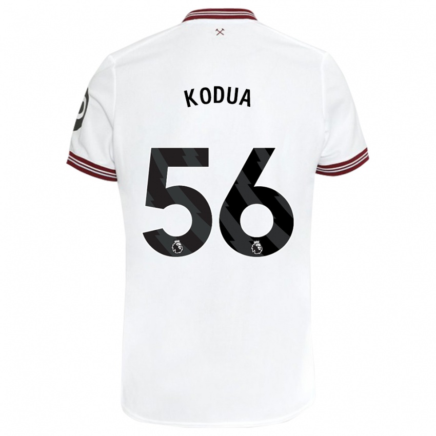 Herren Gideon Kodua #56 Weiß Auswärtstrikot Trikot 2023/24 T-Shirt Schweiz