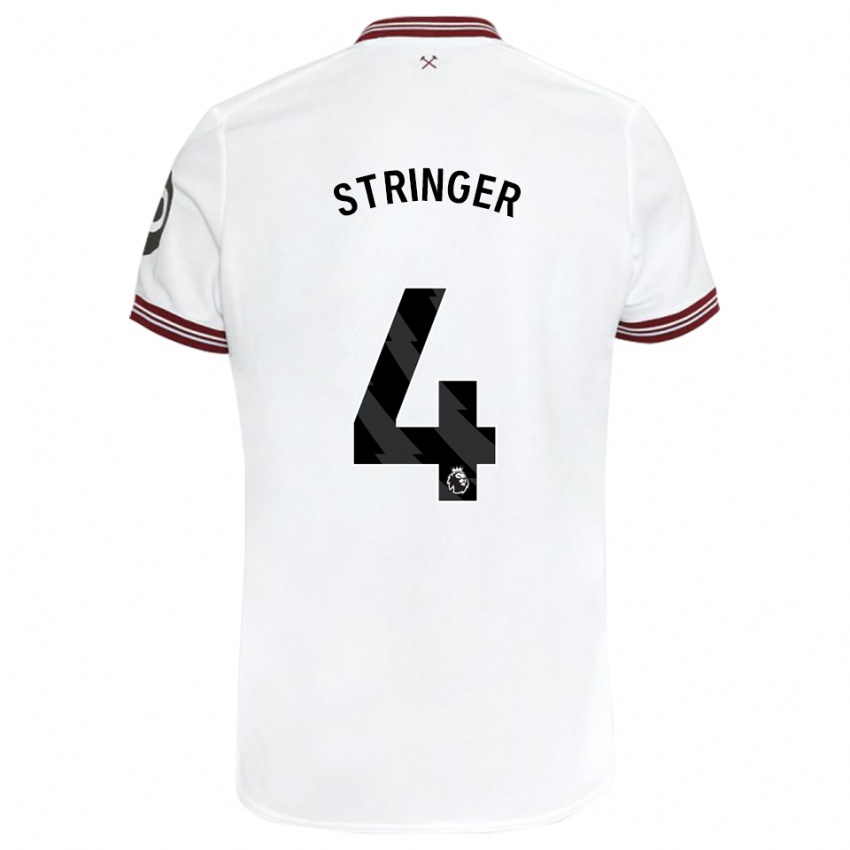 Herren Abbey-Leigh Stringer #4 Weiß Auswärtstrikot Trikot 2023/24 T-Shirt Schweiz