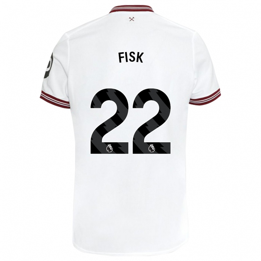Herren Grace Fisk #22 Weiß Auswärtstrikot Trikot 2023/24 T-Shirt Schweiz