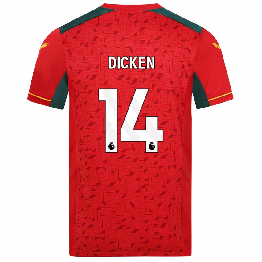 Homme Maillot Amy Dicken #14 Rouge Tenues Extérieur 2023/24 T-Shirt Suisse