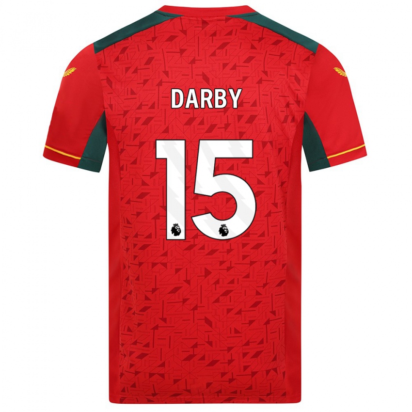 Homme Maillot Kelly Darby #15 Rouge Tenues Extérieur 2023/24 T-Shirt Suisse