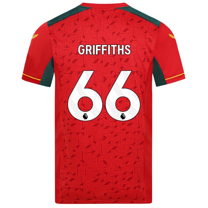 Homme Maillot Harvey Griffiths #66 Rouge Tenues Extérieur 2023/24 T-Shirt Suisse