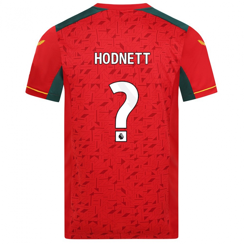 Homme Maillot Jack Hodnett #0 Rouge Tenues Extérieur 2023/24 T-Shirt Suisse