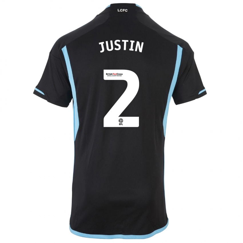 Herren James Justin #2 Schwarz Auswärtstrikot Trikot 2023/24 T-Shirt Schweiz