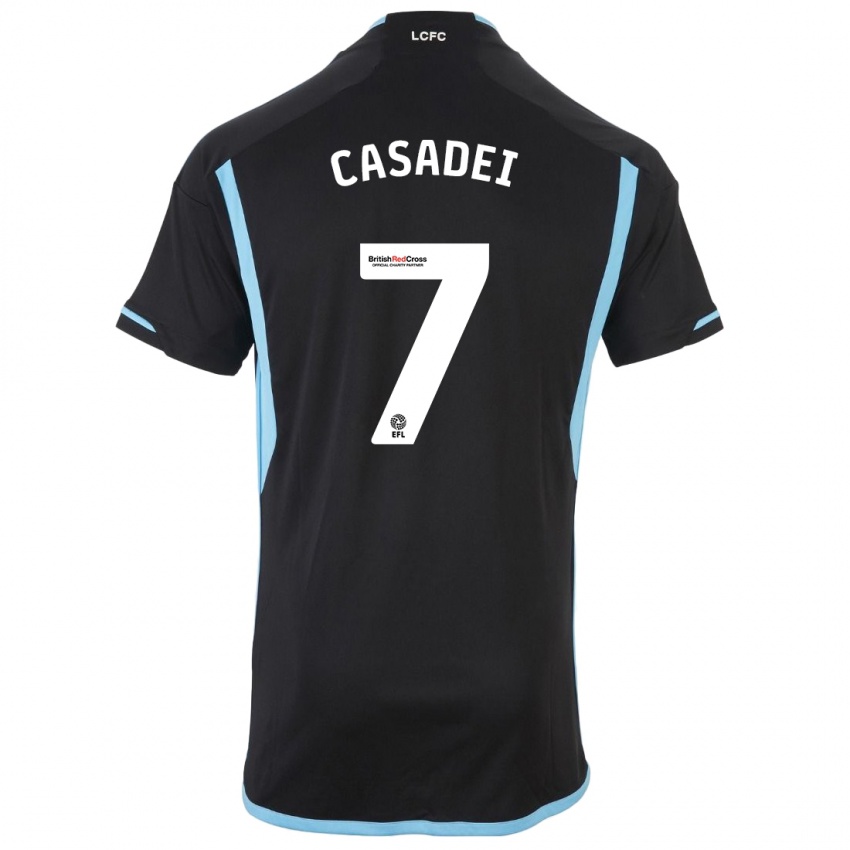 Herren Cesare Casadei #7 Schwarz Auswärtstrikot Trikot 2023/24 T-Shirt Schweiz