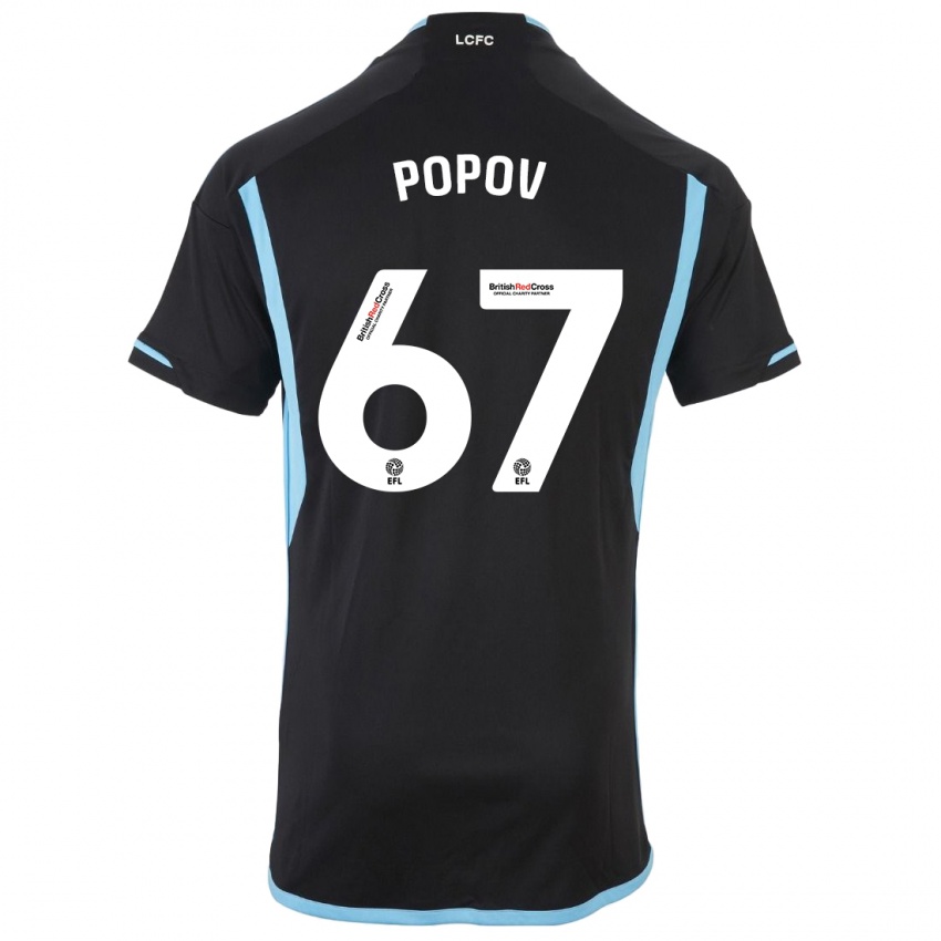 Herren Chris Popov #67 Schwarz Auswärtstrikot Trikot 2023/24 T-Shirt Schweiz