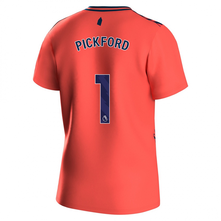 Herren Pickford #1 Koralle Auswärtstrikot Trikot 2023/24 T-Shirt Schweiz