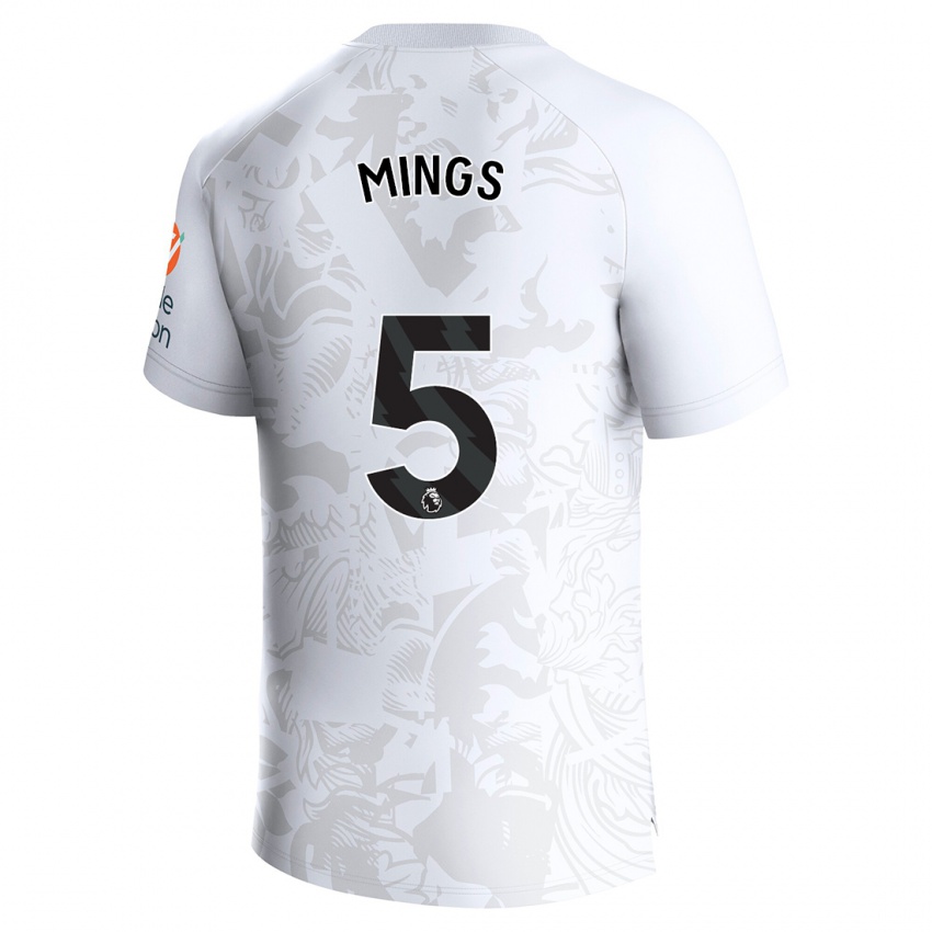 Herren Tyrone Mings #5 Weiß Auswärtstrikot Trikot 2023/24 T-Shirt Schweiz