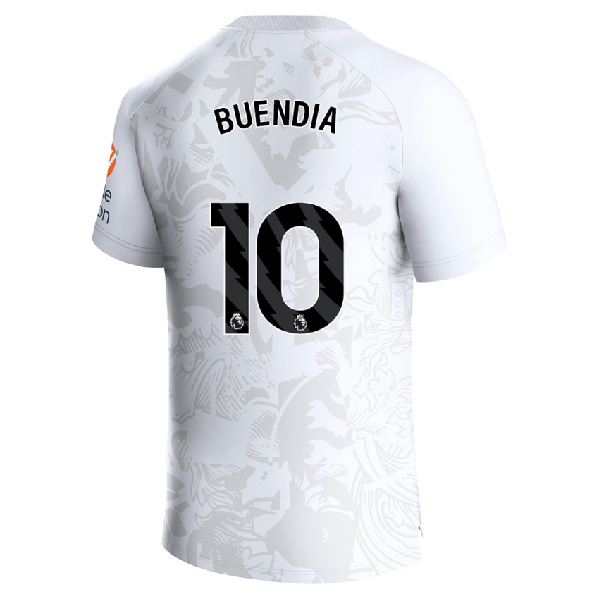 Herren Emiliano Buendia #10 Weiß Auswärtstrikot Trikot 2023/24 T-Shirt Schweiz