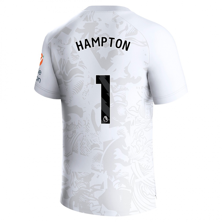 Herren Hannah Hampton #1 Weiß Auswärtstrikot Trikot 2023/24 T-Shirt Schweiz