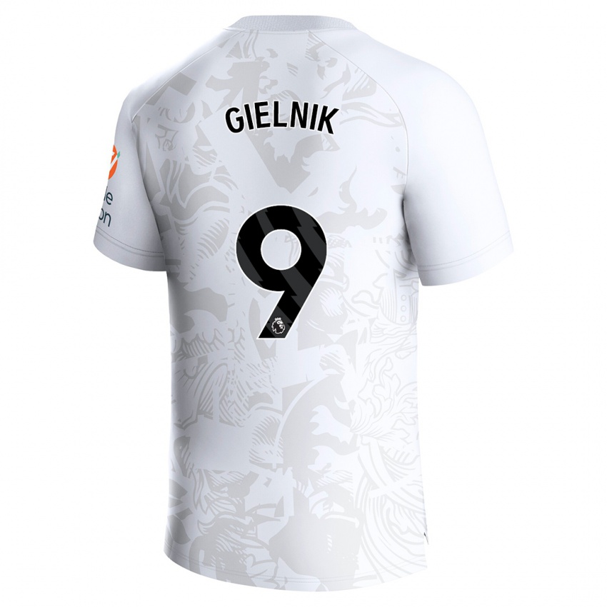 Herren Emily Gielnik #9 Weiß Auswärtstrikot Trikot 2023/24 T-Shirt Schweiz