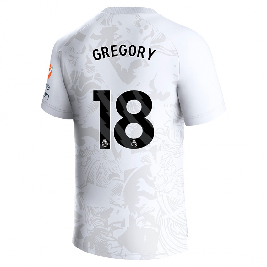 Homme Maillot Freya Gregory #18 Blanc Tenues Extérieur 2023/24 T-Shirt Suisse