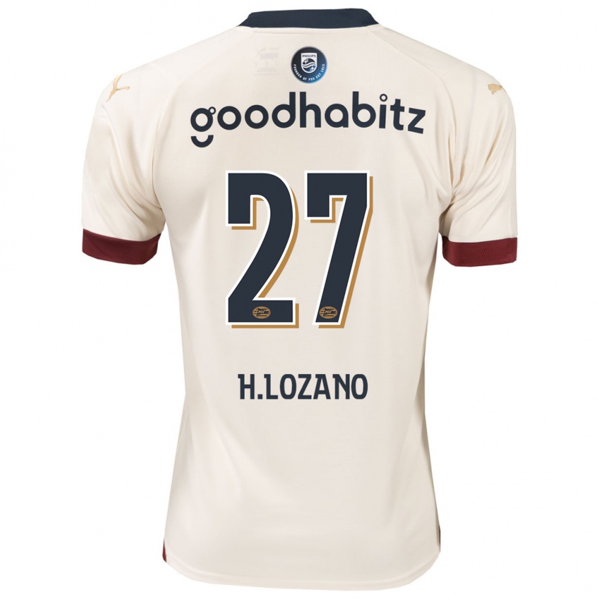 Homme Maillot Hirving Lozano #27 Blanc Cassé Tenues Extérieur 2023/24 T-Shirt Suisse
