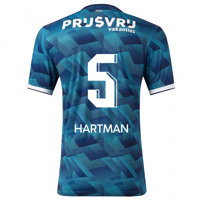 Herren Quilindschy Hartman #5 Blau Auswärtstrikot Trikot 2023/24 T-Shirt Schweiz