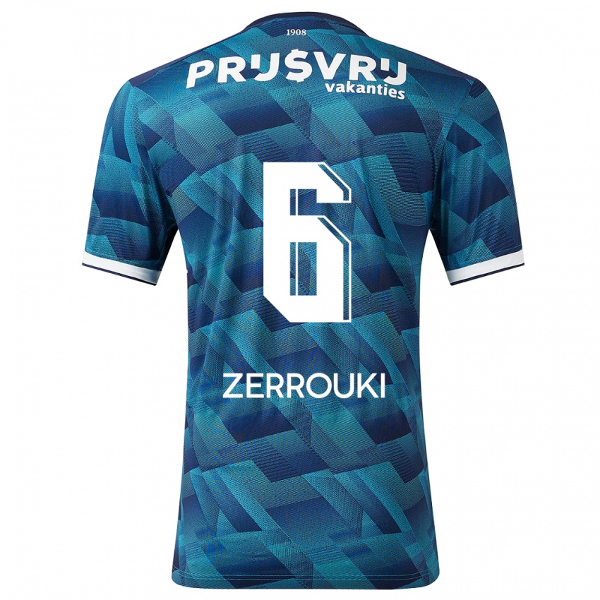 Herren Ramiz Zerrouki #6 Blau Auswärtstrikot Trikot 2023/24 T-Shirt Schweiz